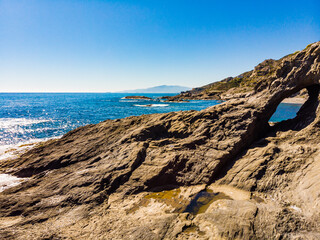 Rocky coast of Villaricos, Almeria Spain