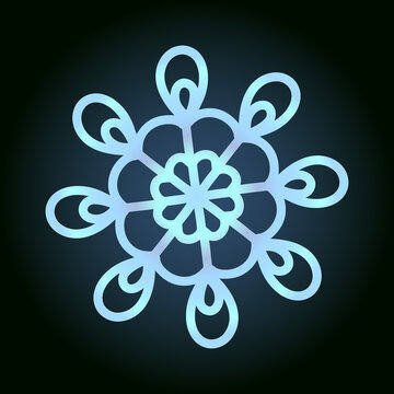 recommend clip art: beautiful snowflake for winter design, symbol of new year and christmas holidays