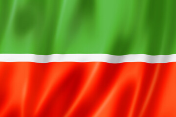 Tatarstan state - Republic -  flag, Russia