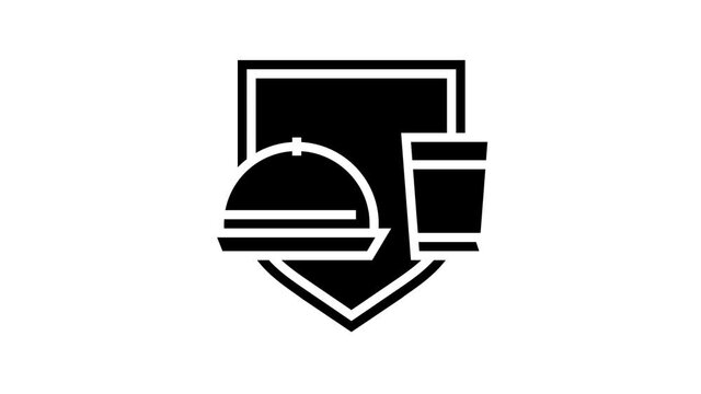 food and water security social problem animated line icon. food and water security social problem sign. isolated on white background