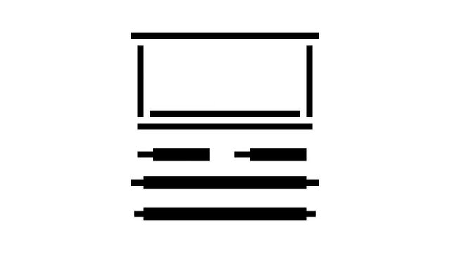 frames langstroth beekeeping animated glyph icon. frames langstroth beekeeping sign. isolated on white background