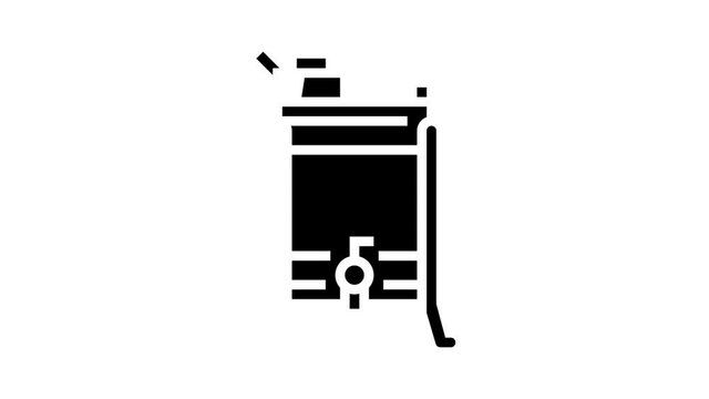 honey extractor beekeeping animated glyph icon. honey extractor beekeeping sign. isolated on white background