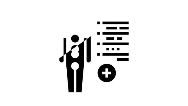 human health examination endocrinology animated glyph icon. human health examination endocrinology sign. isolated on white background