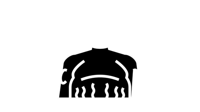 cushing disease endocrinology animated glyph icon. cushing disease endocrinology sign. isolated on white background