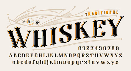 Decorative serif font in elegant style