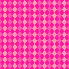 Geometric argyle pattern. Pink tones texture.  Best for wallpaper design and scrapbooking. 