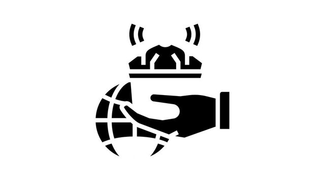 democracy social problem animated glyph icon. democracy social problem sign. isolated on white background