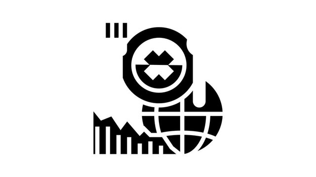 food social problem animated glyph icon. food social problem sign. isolated on white background