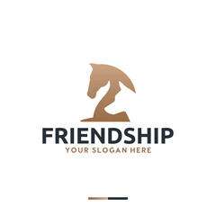 Fototapeta premium horse and dog ,friendship ,logo design inspiration