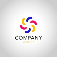 Colorful company logo design vector