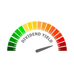 Abstract measuring device panel of dividend yield