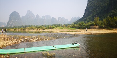 Yangshuo Guilin Chinese city village architecture landscape culture river lake