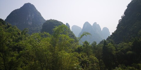 Yangshuo Guilin Chinese city village architecture landscape culture river lake
