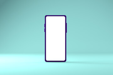 Smartphone on Background Design 3D Render