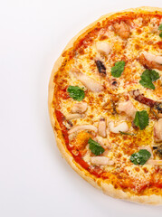Italian traditional Pizza with seafood