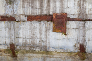 Rough surface of an old destroyed grunge wall. Textured background. Blank for design. Underlay or...