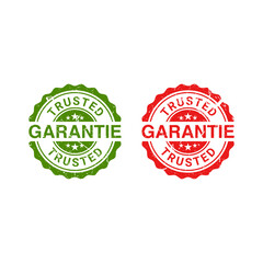 Trusted Garantie stamp, label, sticker vector icon sign