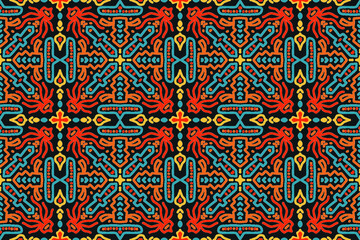 Abstract mexican ethnic seamless pattern background