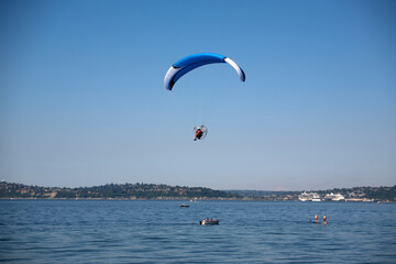 paragliding on the beach