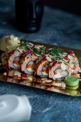 Halloween sushi rolls on the table