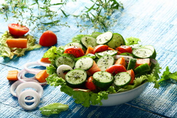 Fresh organic diet vegetable salad.