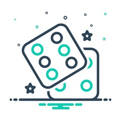 Mix icon for dice