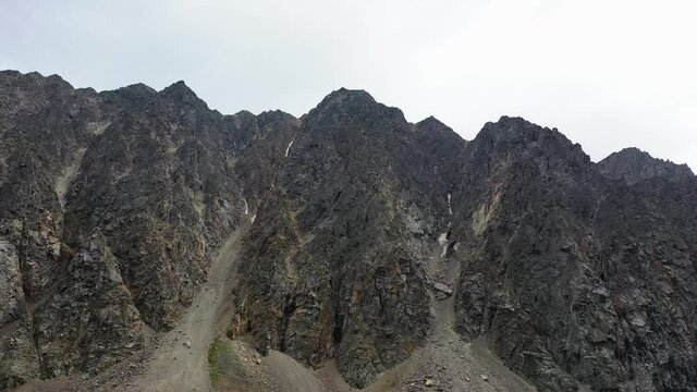 Panorama from a drone on an impregnable rock