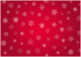 雪の結晶　バナー　背景　シンプル　テンプレート	　赤