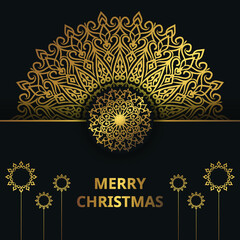 Christmas Mandala luxury background design
