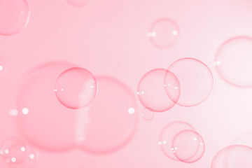 Beautiful Transparent Pink Soap Bubbles Background