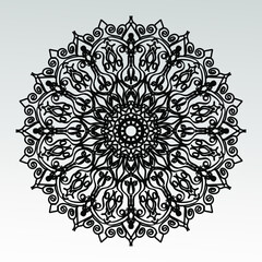Vector round abstract circle. Mandala style.