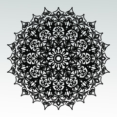 Vector round abstract circle. Mandala style.