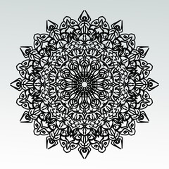Vector round abstract circle. Mandala style.