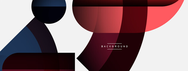 Trendy shapes, color minimal design composition, lines and shadows for wallpaper banner background or landing page