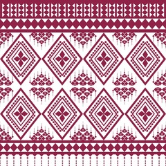 Geometric ethnic seamless pattern design for clothing, fabric, wallpaper, ornament, embroidery, carpet, background, tribal, textile, Ikat, batik