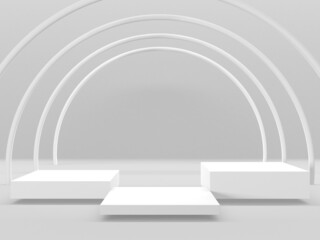 Fototapeta premium Abstract scene podium mockup. Award ceremony concept