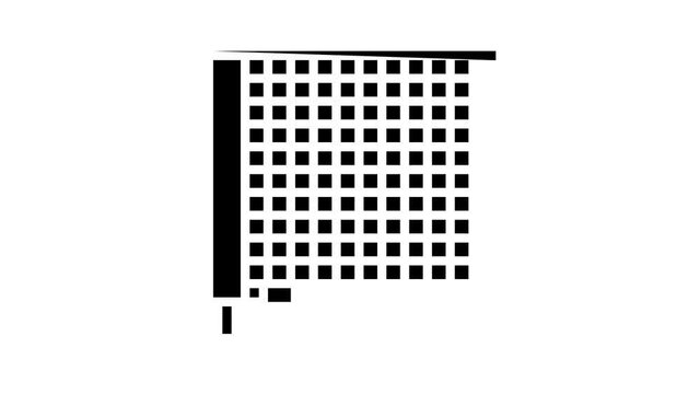 net tennis accessory animated line icon. net tennis accessory sign. isolated on white background