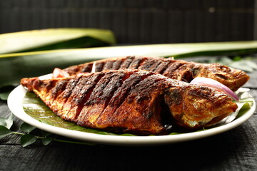 Homemade spicy ,crispy fried fish fry from Indian non vegetarian cuisine.