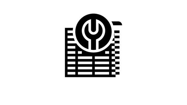heat pump repair animated glyph icon. heat pump repair sign. isolated on white background