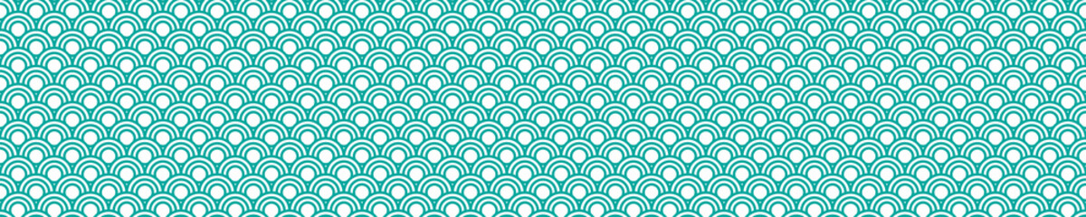 Blue seamless pattern with traditional Japanese waves