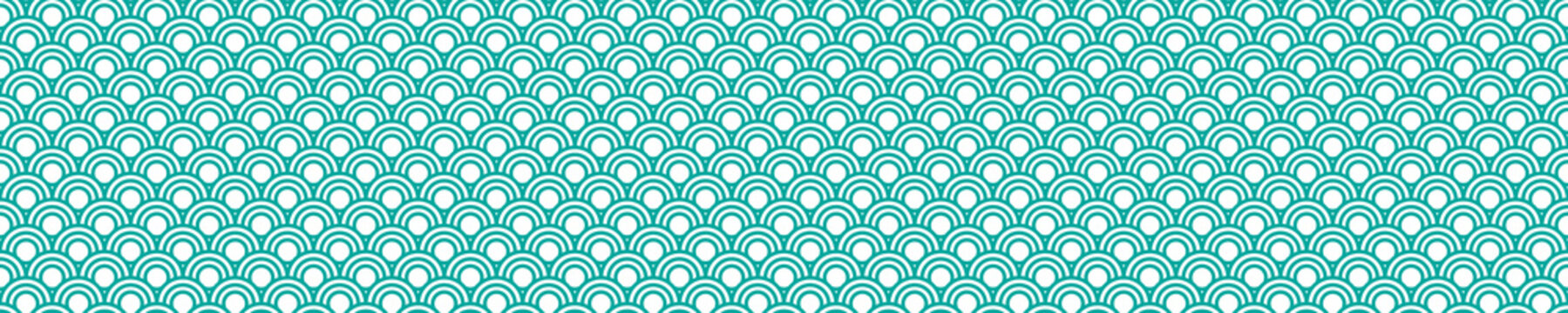 Blue seamless pattern with traditional Japanese waves