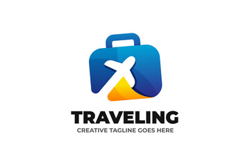 Traveling Holiday Flight Gradient Logo