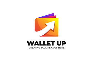 Wallet Arrow Up Financial Logo
