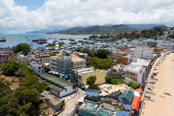Fototapeta na wymiar Top down view of Cheung Chau lantau island