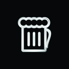 Beer Jar silver plated metallic icon
