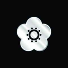Blossom silver plated metallic icon