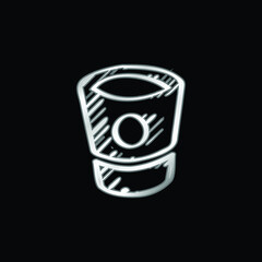 Bitbucket Sketched Social Logo Outline silver plated metallic icon