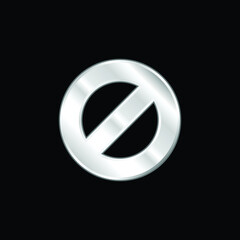 Block silver plated metallic icon