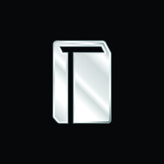 Book With Bookmark silver plated metallic icon