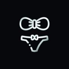 Obraz premium Bikini silver plated metallic icon